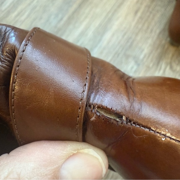 Salvatore Ferragamo Booties Boots Women’s Sz 6.5 Brown Leather Low Heel Classic - Picture 6 of 8